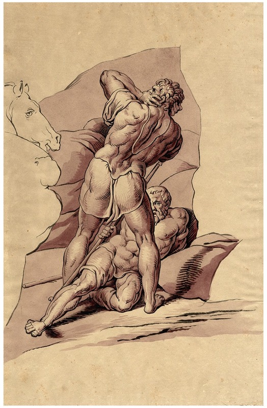 Detail v. 'De bekering van Paulus' — David Humbert de Superville