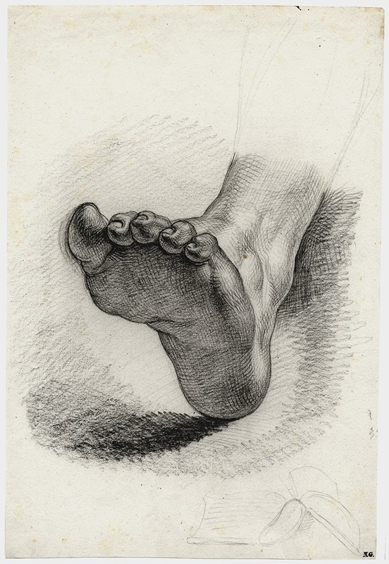 Een voet, steunend op de hiel — David Humbert de Superville