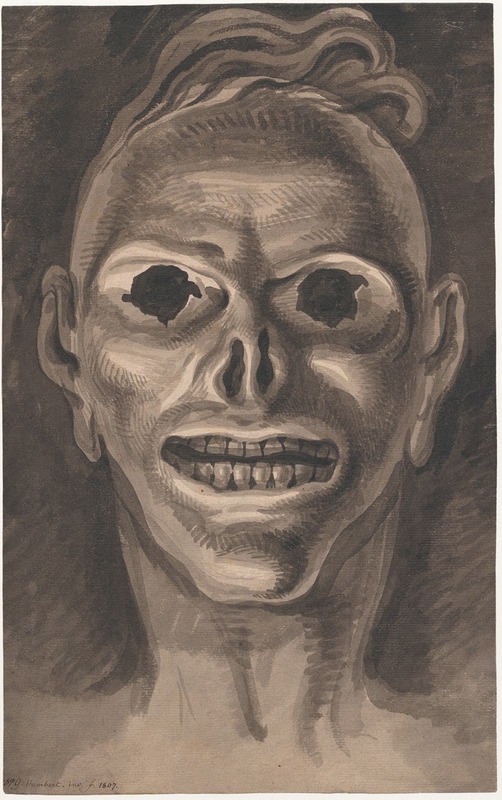 Head of a monster or devil with 'broken' eyes — Дэвид Хамбер де Сюпервиль