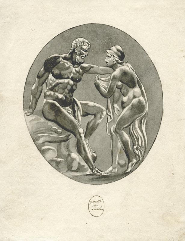 Hercules and Omphale by Дэвид Хамбер де Сюпервиль — digital art print download