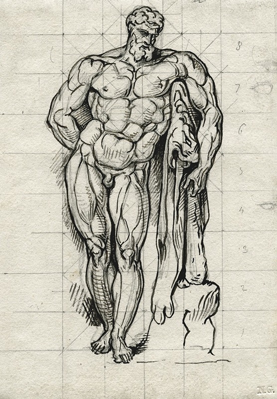 Hercules Farnese by Дэвид Хамбер де Сюпервиль — digital art print download