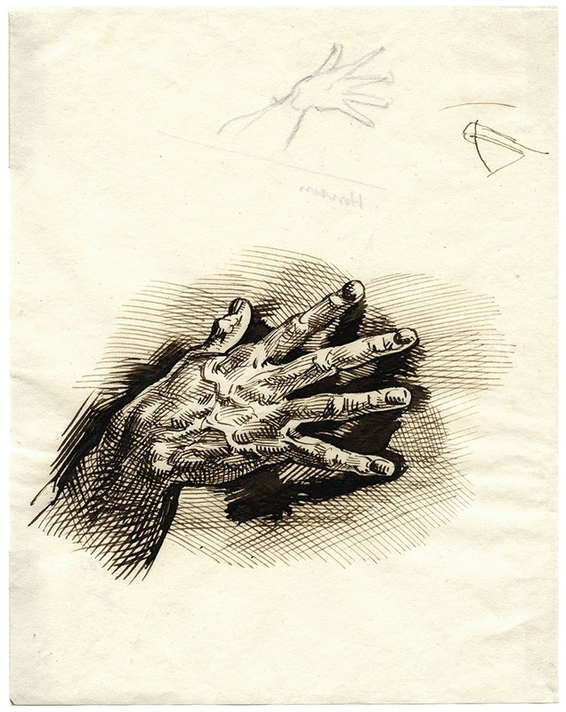 Right hand with fingers spread by Дэвид Хамбер де Сюпервиль — digital art print download