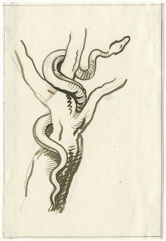 Stam met kronkelende slang by Дэвид Хамбер де Сюпервиль — digital art print download