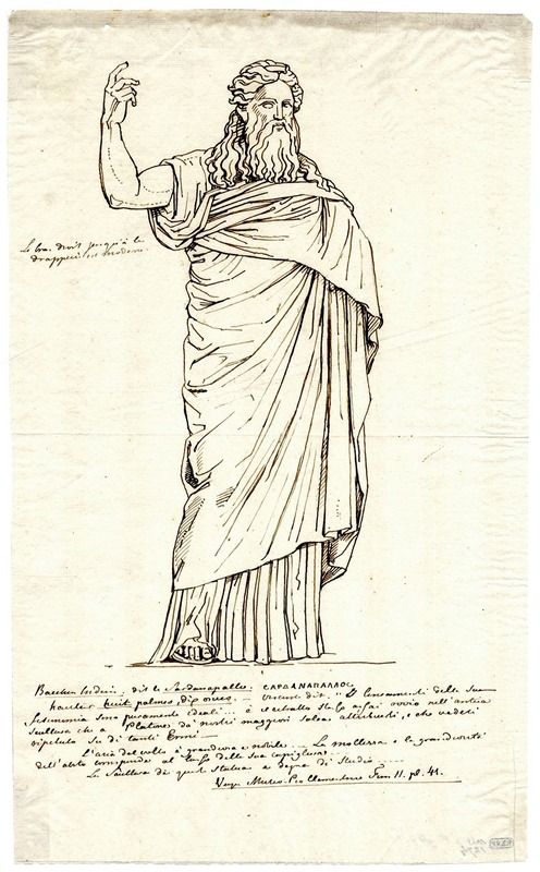 Standing Dionysos Sardanapalus, 'Bacchus Indien' — David Humbert de Superville