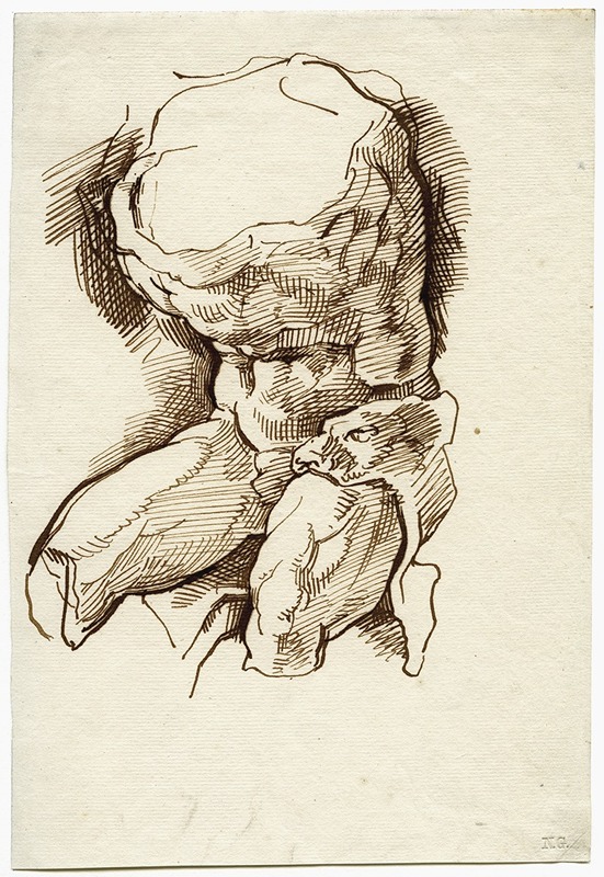 The Torso Belvedere, three quarter view by Дэвид Хамбер де Сюпервиль — digital art print download