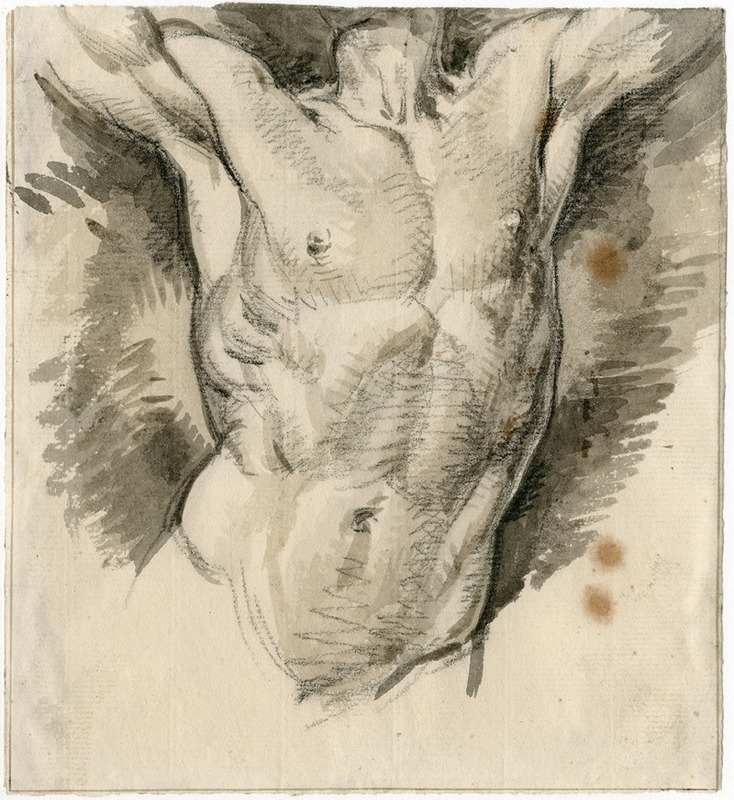 Torso v.e. mannelijk naakt by David Humbert de Superville — digital art print download