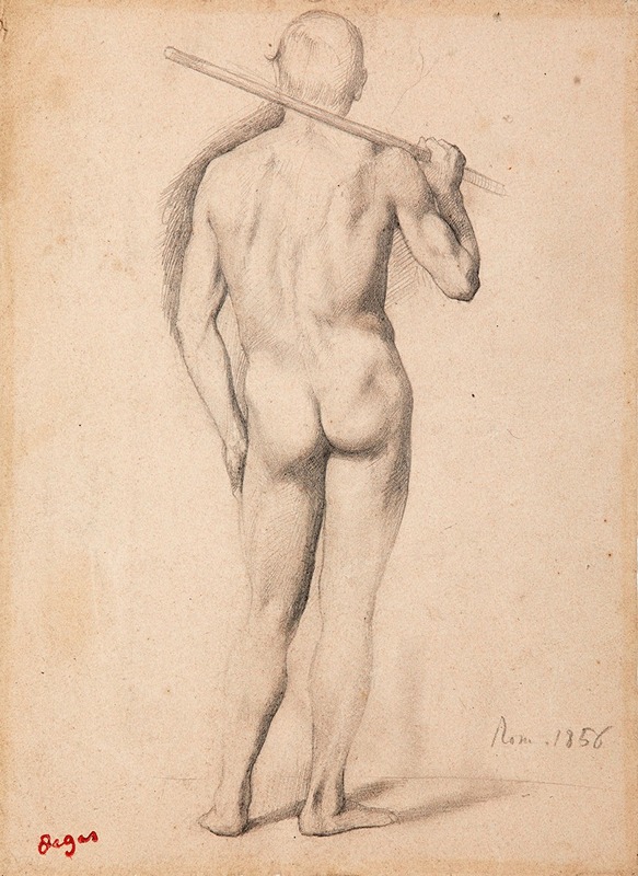 Homme vu de dos (étude) by Эдгар Дега, 1856 — digital art print download