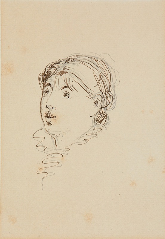 Tête de Marie Colombier by Эдуар Мане, 1880 — digital art print download