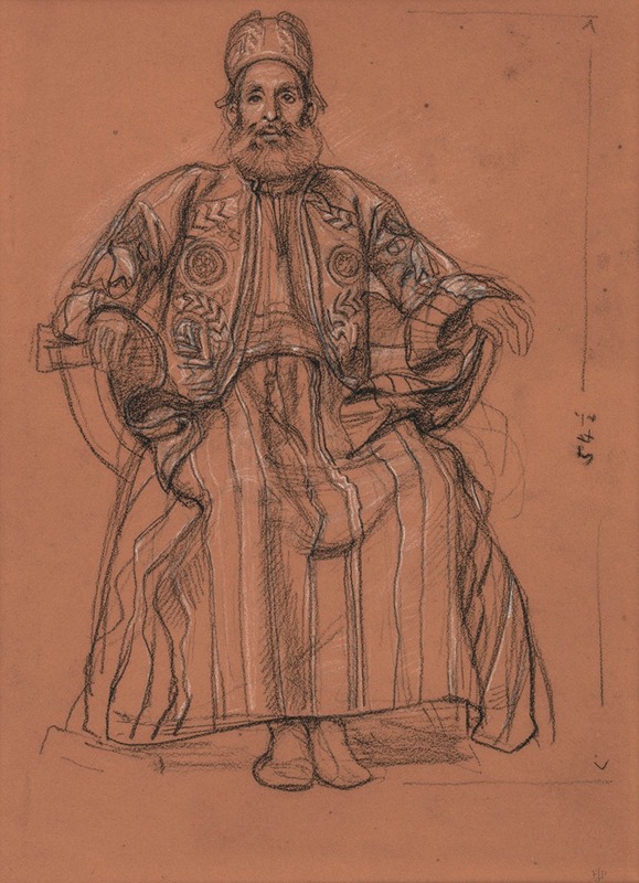 Study for King Solomon by Эдвард Джон Пойнтер — digital art print download