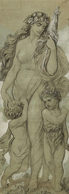 Eve, Cain and Abel by Фредерик Джеймс Шилдс — digital art print download
