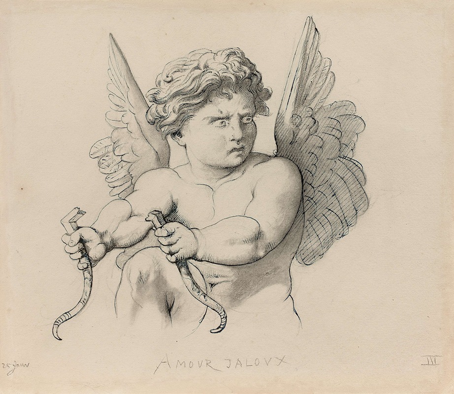Amour jaloux by Анри Леман, 1857 — digital art print download