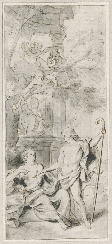 Apollo verschijnt als herder voor Isse — Jacob de Wit