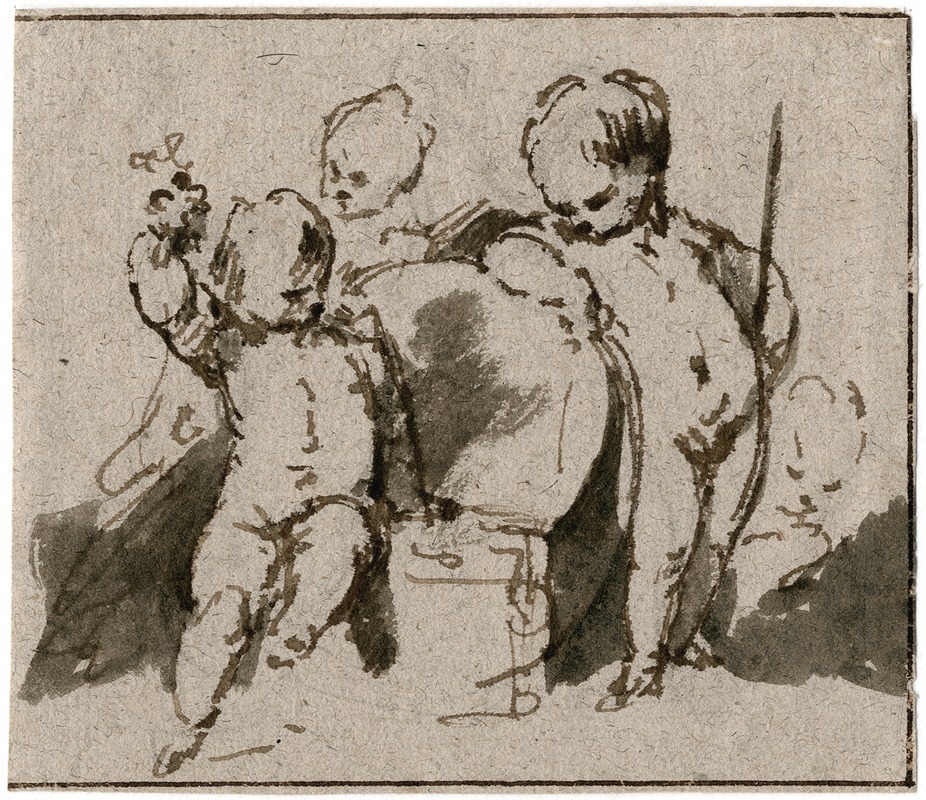 Putti bij een wijnkuip by Якоб де Вит — digital art print download