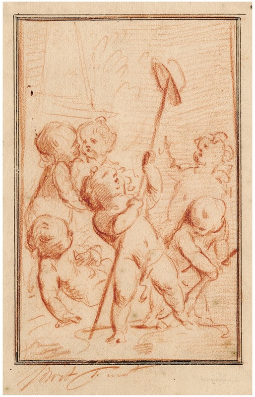 Vrijheid, putti met vrijheidshoed — Jacob de Wit