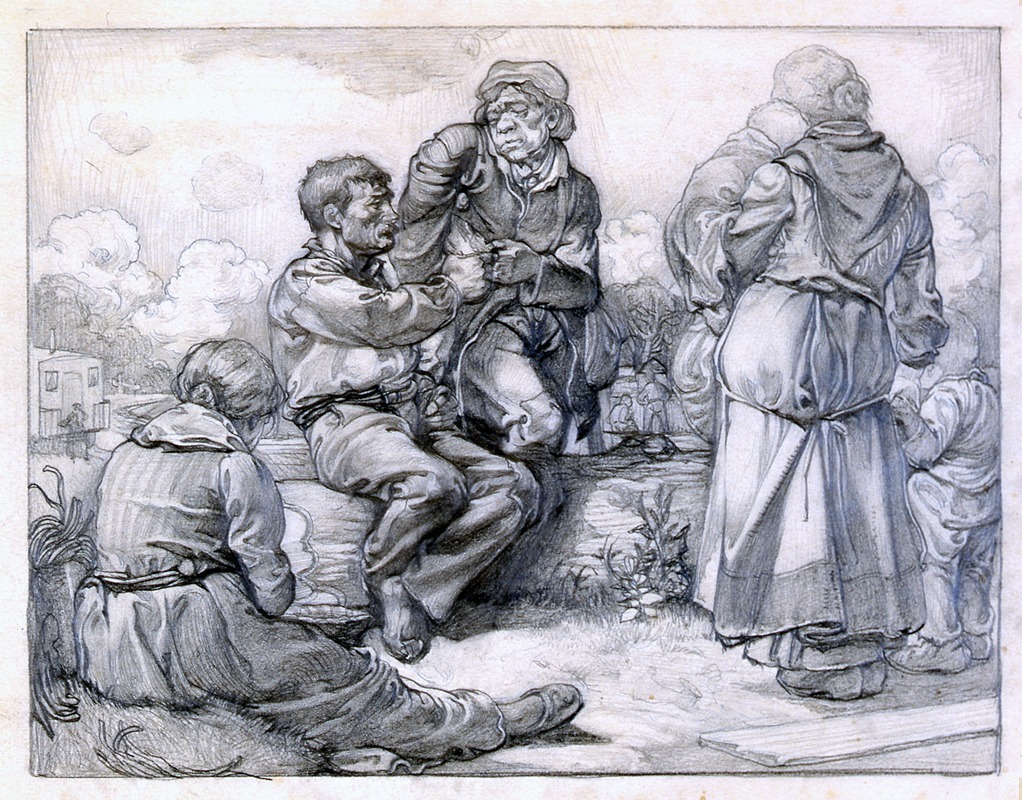 A group of beggars by Иоганнес Иосифус Аартс — digital art print download