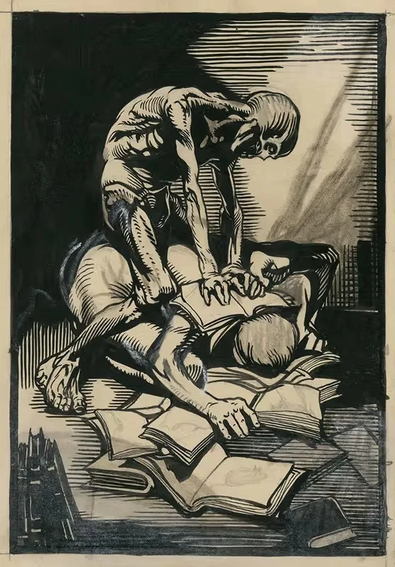 Смерть, раздавливающая читающего книгу by Иоганнес Иосифус Аартс — digital art print download