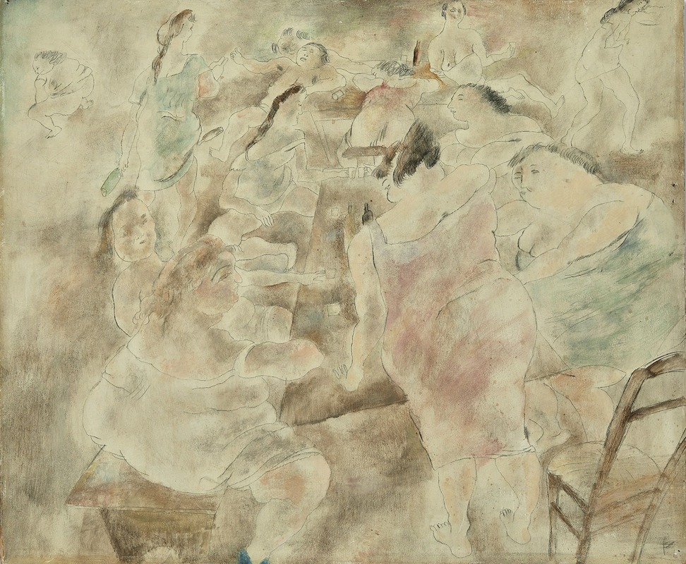 Le banquet des filles by Жюль Паскин, 1929 — digital art print download
