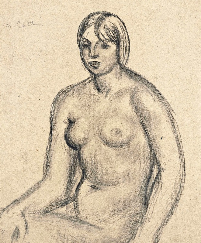 Female nude by Марк Гертлер — digital art print download