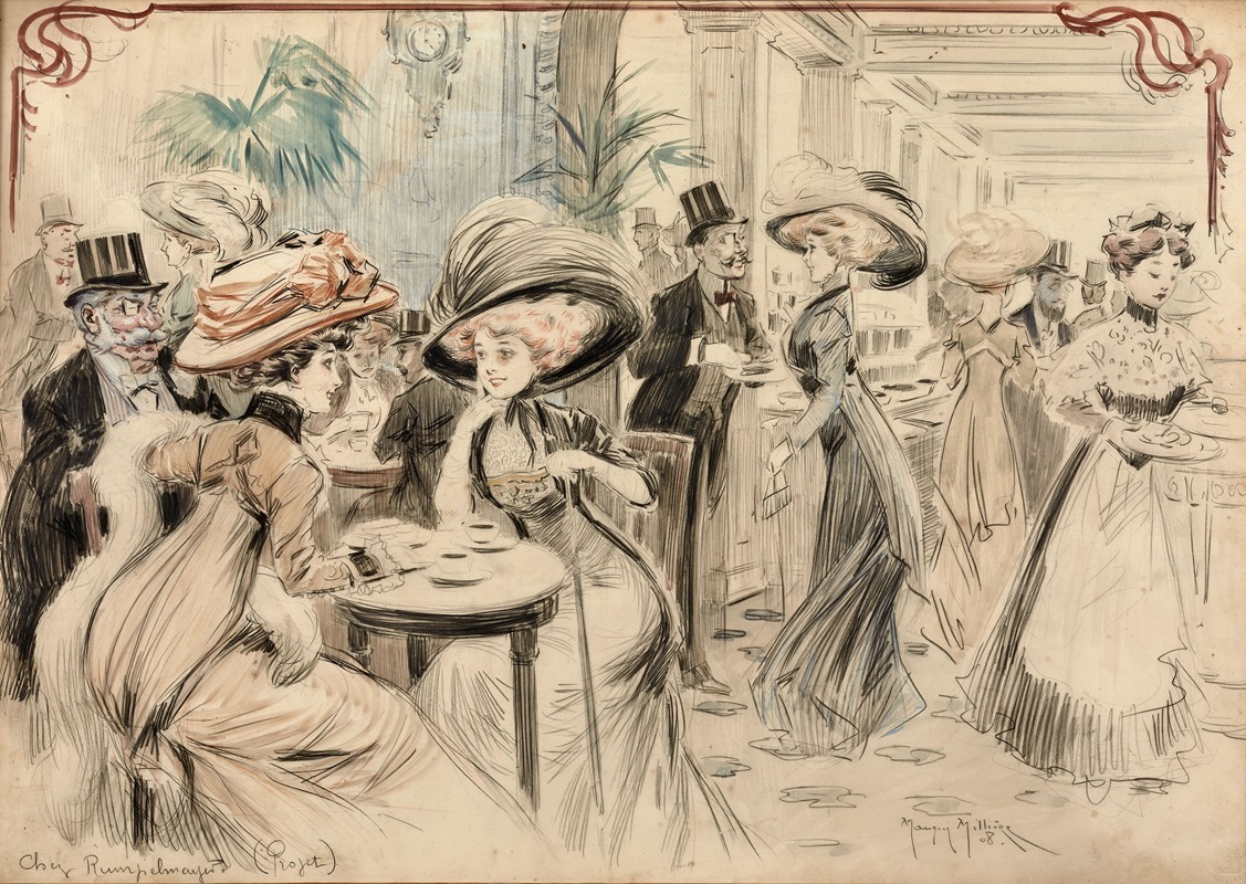 Chez Rumpelmayer by Maurice Milliere, 1908 — digital art print download