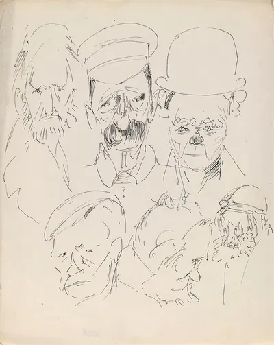 Male Heads by Michael Healy — digital art print download