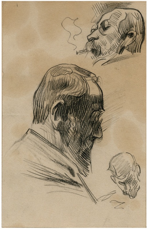 Drie studies van dezelfde kop by Николаас ван дер Ваай — digital art print download