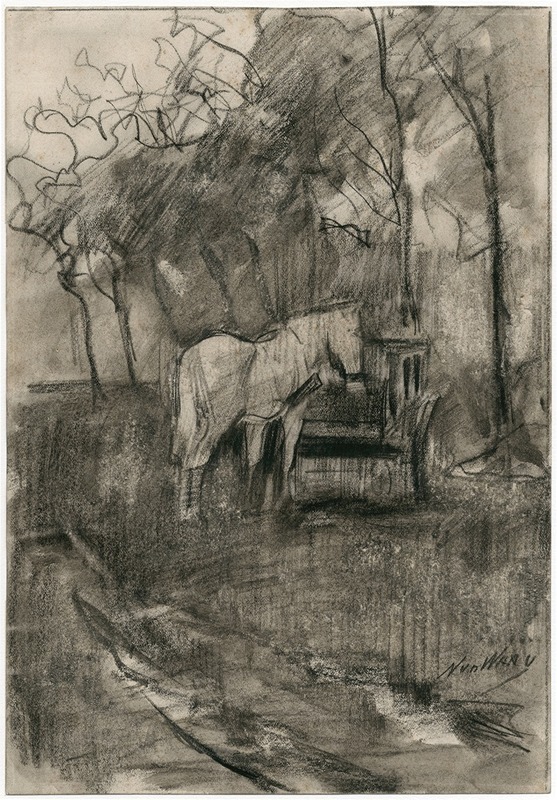 Paard in een wei by Николаас ван дер Ваай — digital art print download