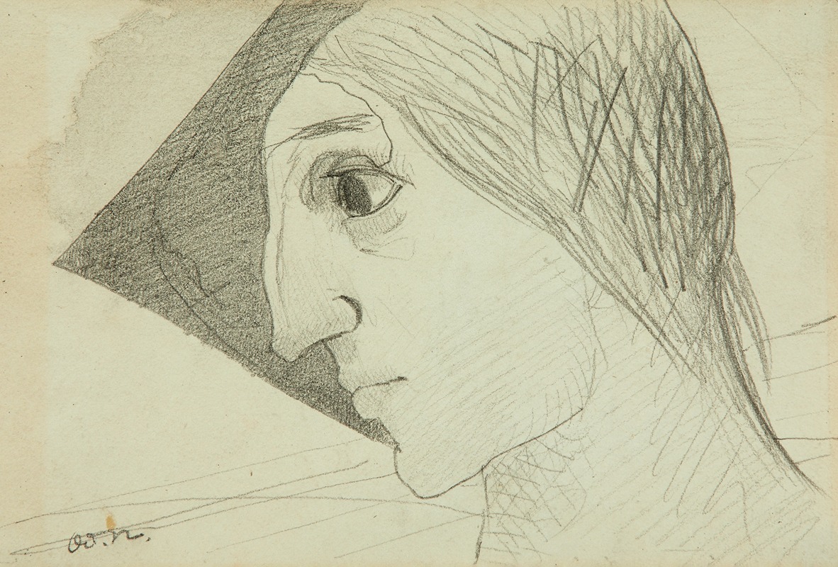 Profil symboliste ou la Folie — Odilon Redon