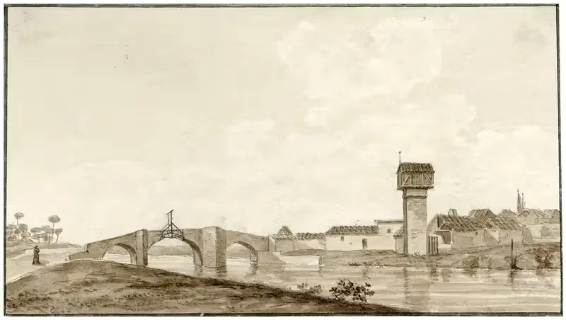Brug over een rivier bij Valladolid — Otto Howen