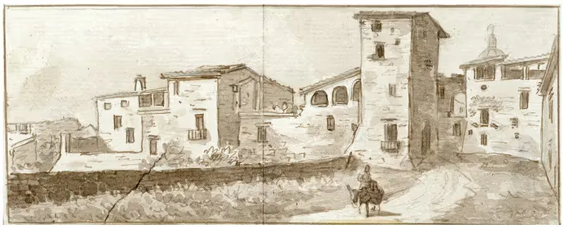 Gezicht in de omgeving van Gerona — Otto Howen