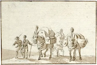 Pakezels geleid door enkele mannen by Отто Ховен — digital art print download