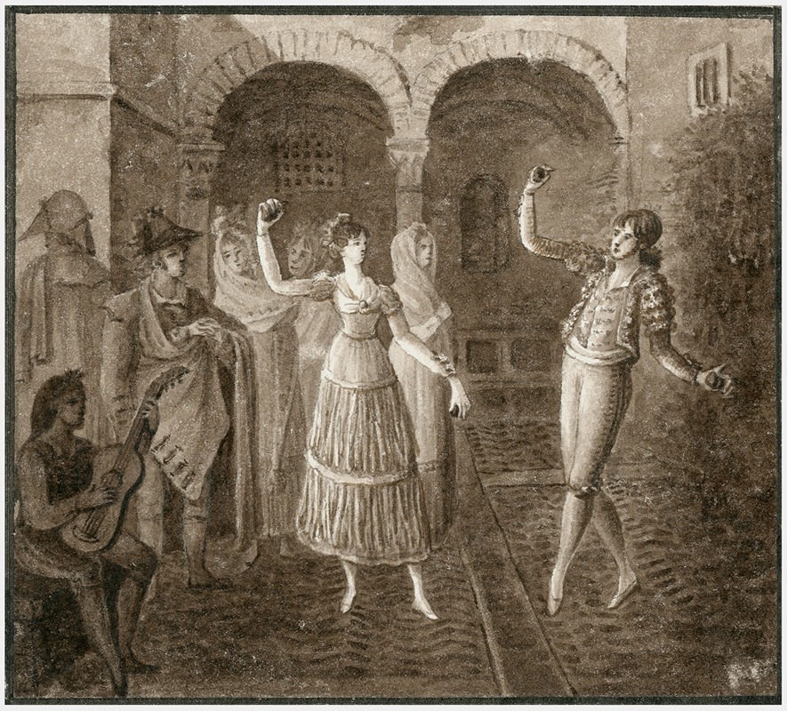 Spaanse dansers by Отто Ховен — digital art print download