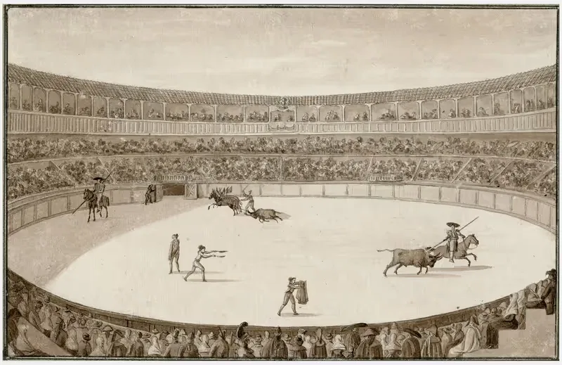 Stieregevecht in een arena — Otto Howen