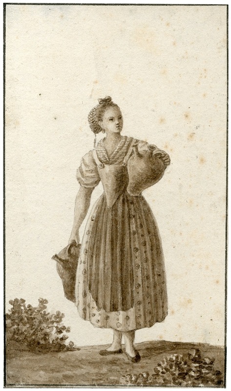 Vrouw in Catalaanse dracht by Отто Ховен — digital art print download