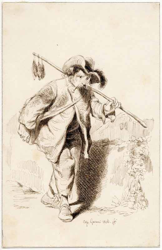 Een rattenvanger by Питер ван Лун, 1846 — digital art print download