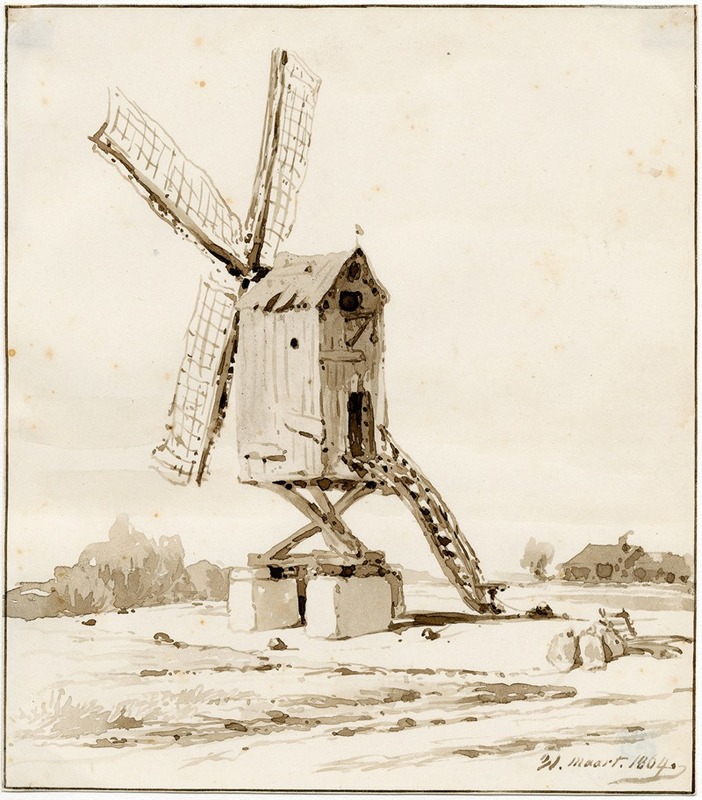 Een standerdmolen by Питер ван Лун — digital art print download