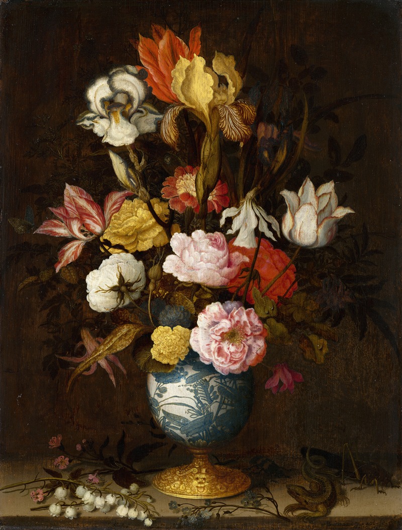 Flowers in a Wan-Li Vase by Balthasar van der Ast, c. 1623 — digital art print download