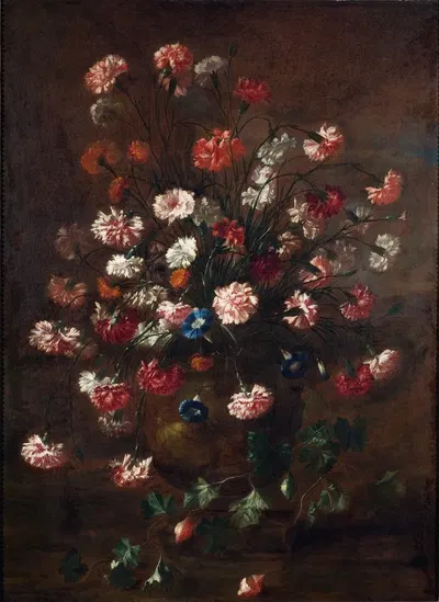 Carnations in an Urn by Carel de Vogelaer — digital art print download