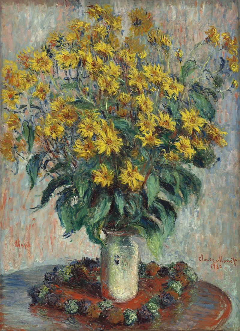 Jerusalem Artichoke Flowers by Claude Monet, 1880 — digital art print download