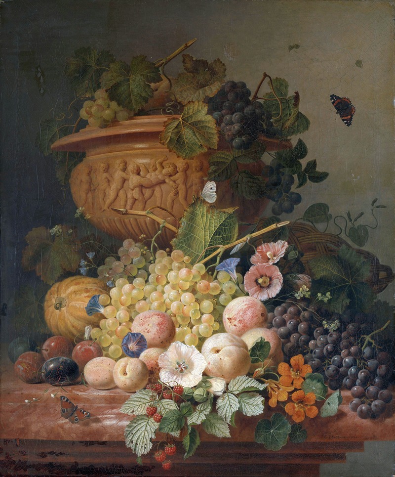 Still Life with Flowers and Fruit — Eelke Jelles Eelkema