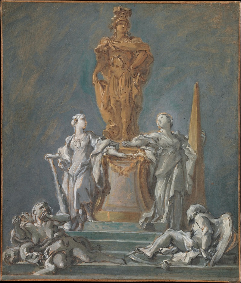 Study for a Monument to a Princely Figure by Франсуа Буше — digital art print download