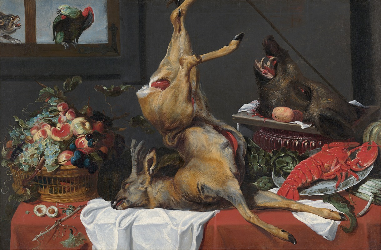 Still Life with a Dead Stag by Франс Снайдерс, c. 1650 — digital art print download