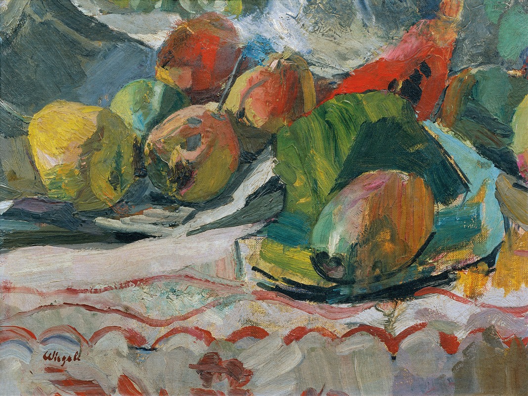 Fruit still life by Franz Wiegele — digital art print download