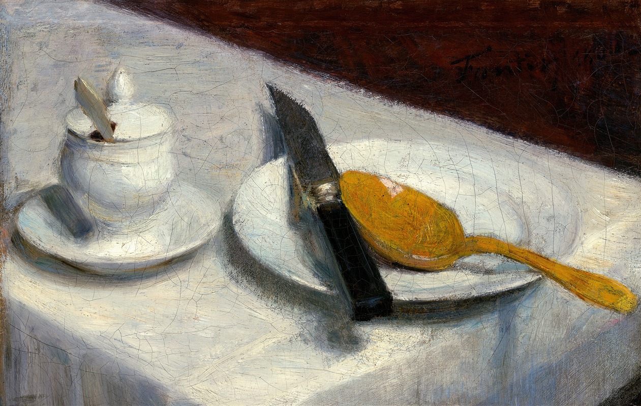 Still Life with Mustard Pot by Анри Фантен-Латур, 1860 — digital art print download