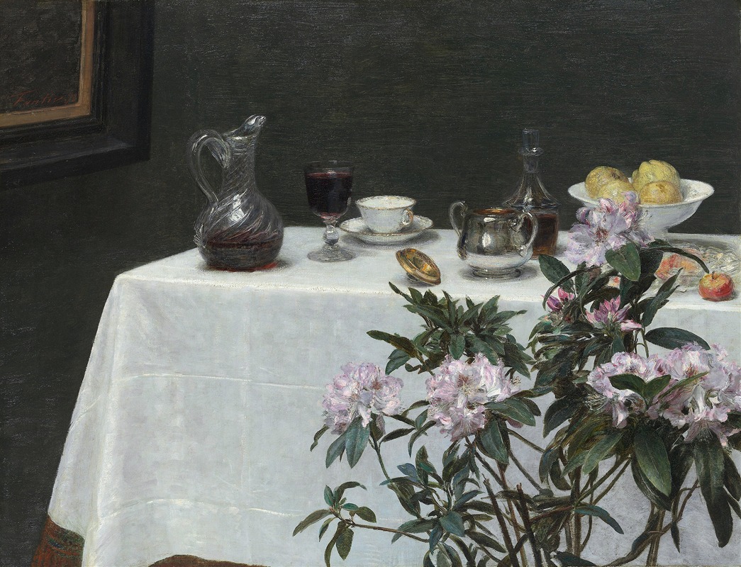 Still Life, Corner of a Table by Анри Фантен-Латур, 1873 — digital art print download