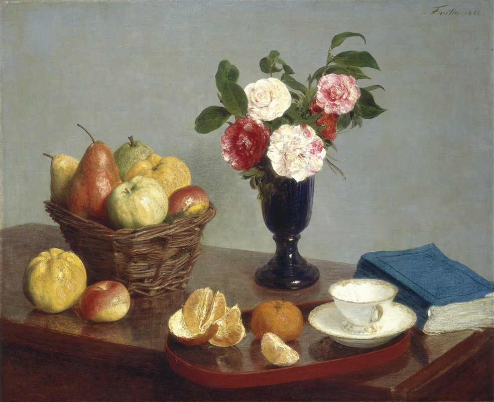 Still Life by Анри Фантен-Латур, 1866 — digital art print download