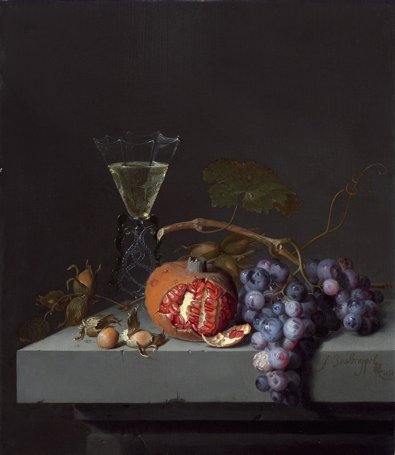 Still Life with Fruit by Jacob van Walscapelle, 1675 — digital art print download