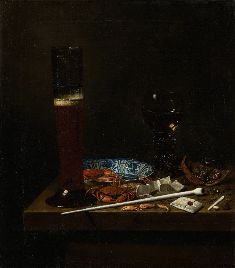 Still life with Passglas by Jan Jansz. van De Velde III, 1660 — digital art print download