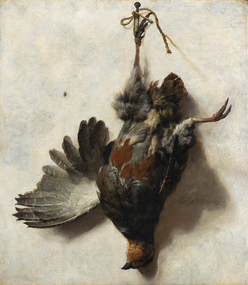Dead Partridge Hanging from a Nail by Ян Вейникс — digital art print download