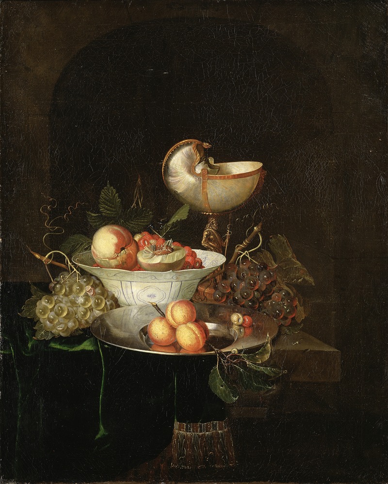 Still Life with Fruit and a Nautilus Goblet — Nicolaes van Gelder