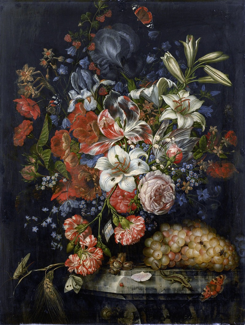 Still Life with Flowers and Fruit — Ottmar Elliger